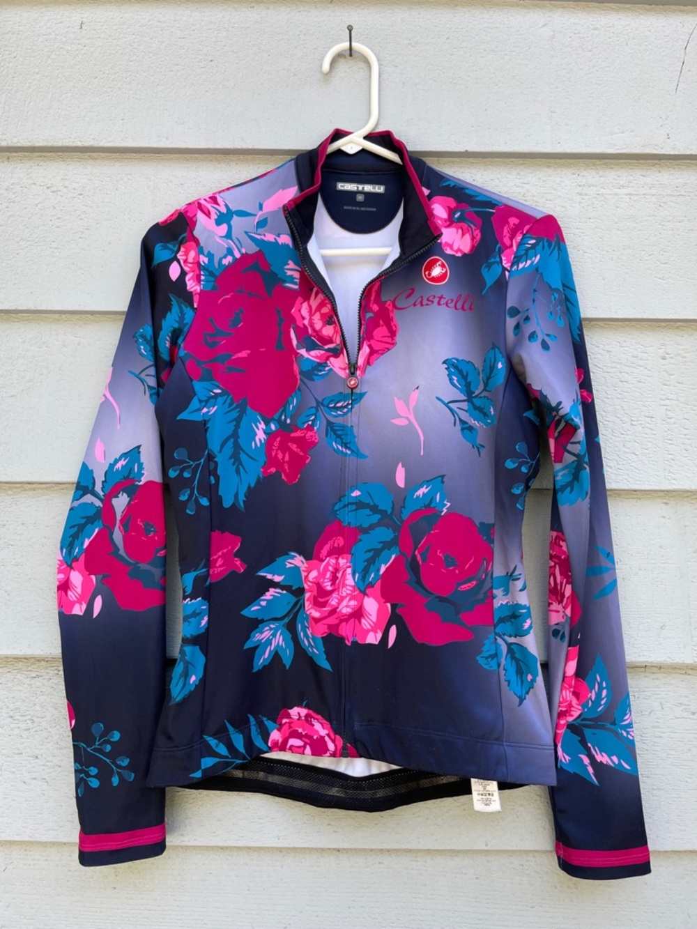 Castelli Cycling Jacket, Women’s Size Medium, Floral Printed
